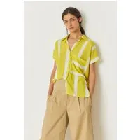 SKFK SKFK Damen vegan Shirt One Weiß/Gelb – Produktbild 1 von 1