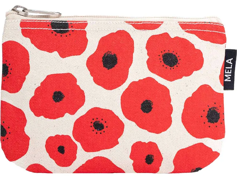 MELA Kosmetiktasche Klein GOTS, Greige-poppy, – Produktbild 1 von 2