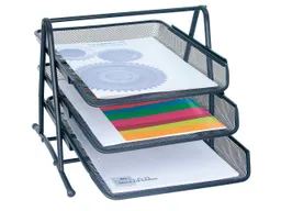 Wedo 3er Briefablage Metall schwarz – Produktbild 1 von 1