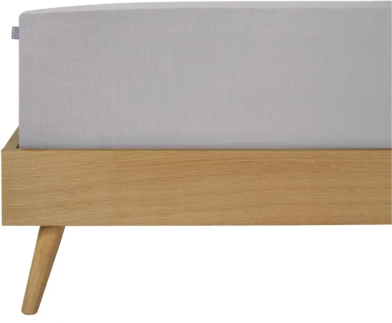 Schiesser Schiesser Spannbettlaken Elli aus weicher Baumwolle mit Elasthananteil für flexiblen Sitz, Jersey-Elasthan, Gummizug: rundum, (1 Stück), für hohe Matratzen und Boxspringbetten, OEKO-TEX® MADE IN GREEN, Grau, – Produktbild 2 von 6