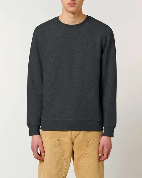 YTWOO YTWOO Unisex Sweatshirt | fairtrade & ökologisch, Grau (dunkel meliert), – Produktbild 2 von 3