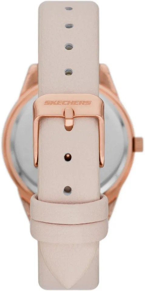 Skechers Skechers Quarzuhr SR9064, (Set, 6-tlg., mit 5 Schmuckarmbändern), Armbanduhr, Damenuhr, analog, Glassteine, Geschenkidee, Rosa, – Produktbild 3 von 3