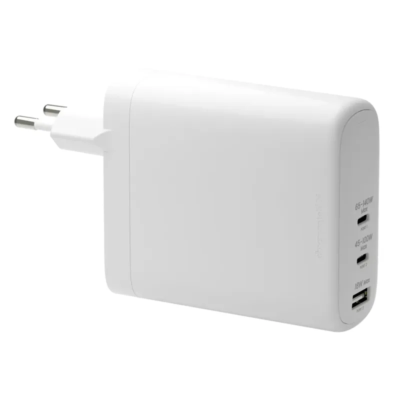 dbramante1928 dbramante1928 re-charge | Netzteil - USB-C 140 Watt + USB-C 100 Watt + USB-A 18 Watt - Weiß, Weiß, – Produktbild 1 von 1
