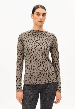 ARMEDANGELS ARMEDANGELS LEO Damen Longsleeve aus Bio-Baumwolle mit Leo-Print – Produktbild 1 von 1