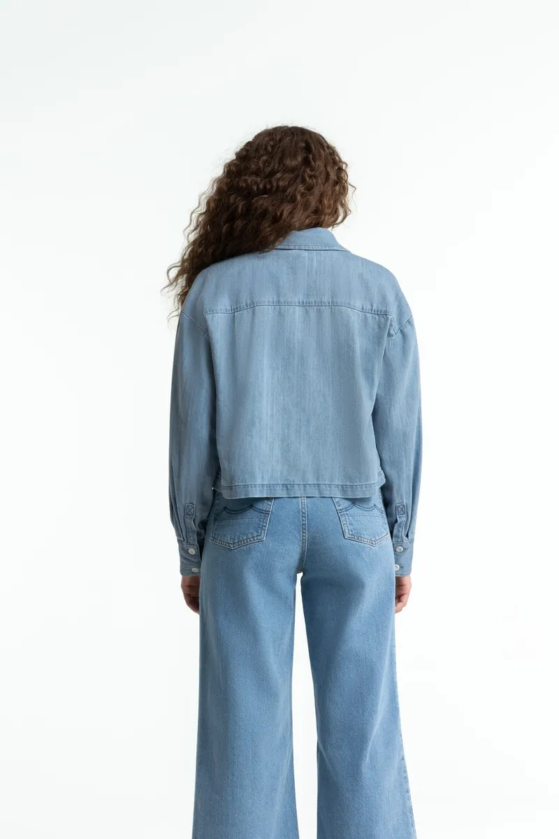Kings Of Indigo Kings of Indigo Damen vegan Hemd Quinn Alabama Super Hellblau, Blau, – Produktbild 1 von 2
