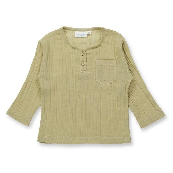 Sense Organics sense-organics Sense Organics Musselin Kinder Langarm Shirt Bio Baumwolle, Light reed, – Produktbild 1 von 2