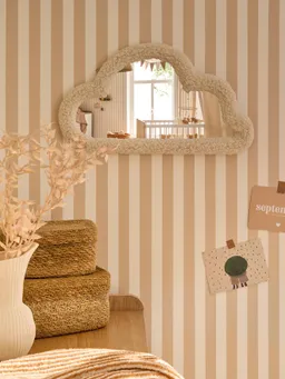 Vertbaudet Kinderzimmer Spiegel WOLKE mit Teddyfleece-Rahmen – Produktbild 1 von 1