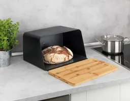 Wenko Wenko Brotkasten Modell Kubo, Bambus, Kunststoff, (1-tlg), moderne Brotbox mit integriertem Schneidebrett als Deckel – Produktbild 1 von 1
