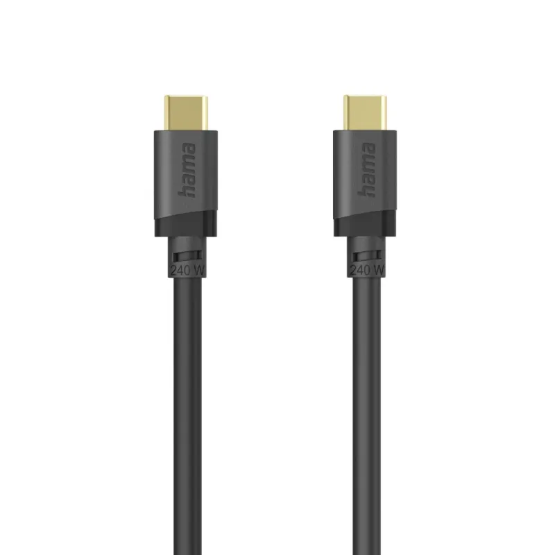 Hama Hama USB-C-Kabel, USB 3.2 Gen1, 5 Gbit/s, 240 W, 1,5 m – Produktbild 1 von 4