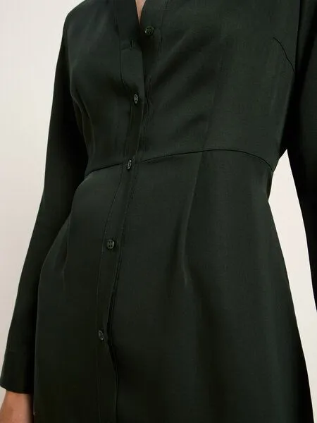 LANIUS LANIUS Hemdblusenkleid aus TENCEL Lyocell, Forest, – Produktbild 4 von 4