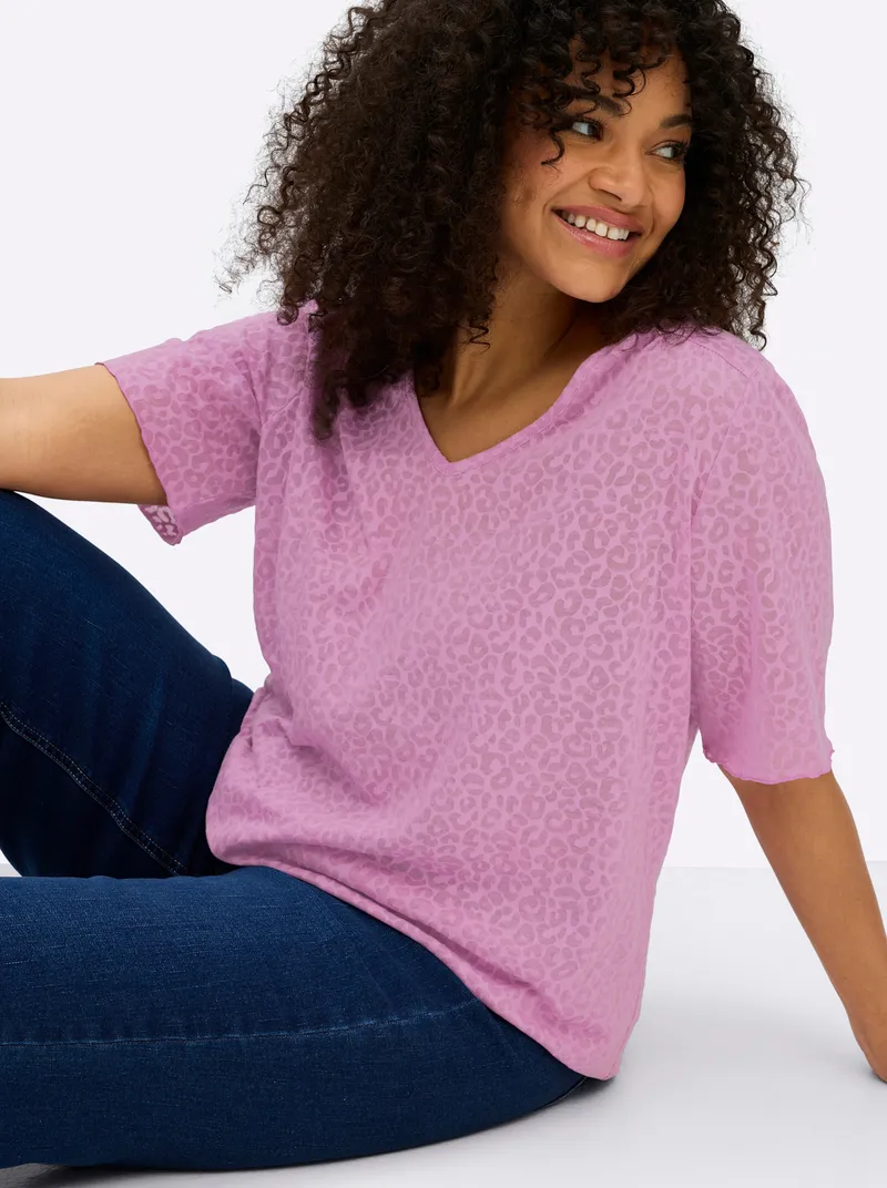 sheego V-Shirt orchidee, Orchidee, – Produktbild 2 von 2