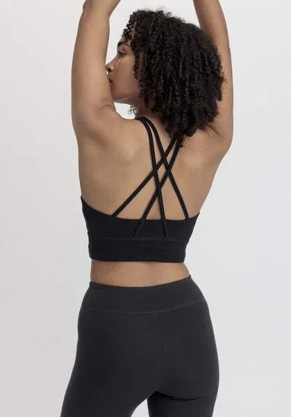 hessnatur hessnatur Bustier Fitted Highneck ACTIVE LIGHT, Schwarz, – Produktbild 2 von 4