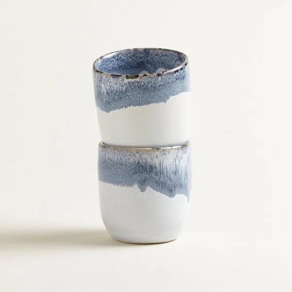 onomao onomao Becher - Traditionell, Graublau dipped, – Produktbild 4 von 4