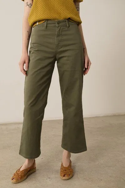 TIRALAHILACHA TIRALAHILACHA Hani Recycled Cotton Sailor Pants, Grün, – Produktbild 1 von 4