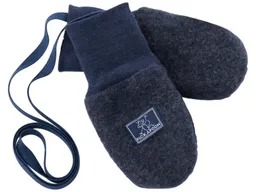 Pickapooh Pickapooh Baby und Kinder Fäustlinge Bio-Schurwolle Fleece marine Gr.1 (bis 9 Monate) – Produktbild 1 von 1