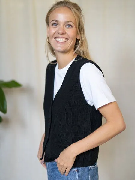 FUXBAU FUXBAU 4Seasons Frauen Strickweste, Schwarz, – Produktbild 2 von 4