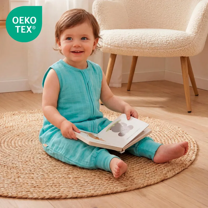 schlummersack schlummersack Schlafsack mit Füßen 0.5 Tog, Blau, – Produktbild 1 von 8