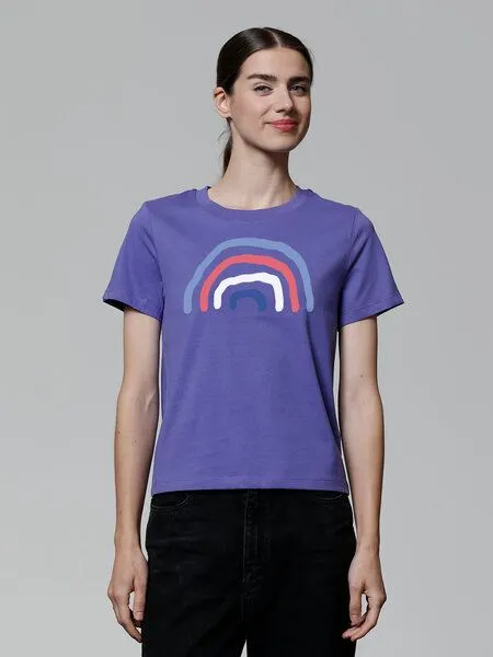 watapparel watapparel T-Shirt Frauen Regenbogen, Purple love, – Produktbild 2 von 3