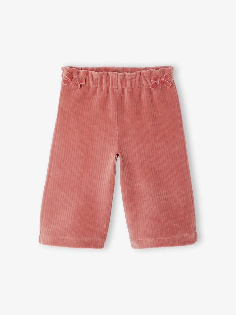 Vertbaudet Cord-Hose Baby mit Zierschleife, Altrosa, – Produktbild 1 von 2