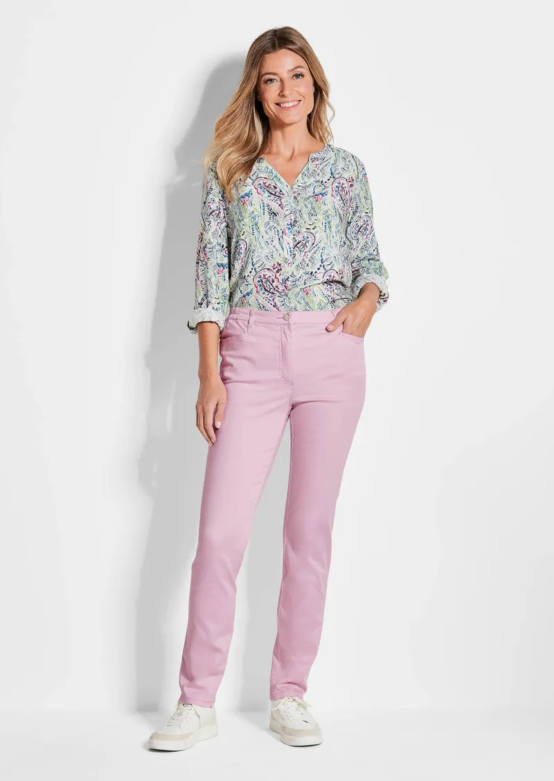 Goldner Satin-Baumwollhose LOUISA COMFORT+ - rosé - Gr. 44 von Goldner Fashion, Rosa, – Produktbild 2 von 3