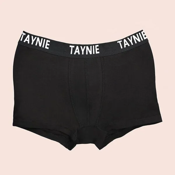 Taynie 2er-Pack schwarz/weiß - Retroshorts - Biozidfrei - Zertifiziert - TAYNIE HERREN BOXERSCHORTS, Schwarz, – Produktbild 1 von 4