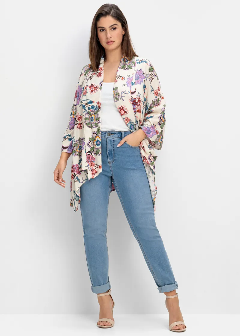 sheego by Joe Browns Longbluse, Offwhite-gemustert, – Produktbild 2 von 2