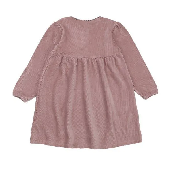 Walkiddy Walkiddy Kinder Cordkleid GOTS zertifiziert – Bio-Baumwolle, Rosa, Langarm, weich & bequem, locker fallend, kombinierbar, Pink, – Produktbild 2 von 3