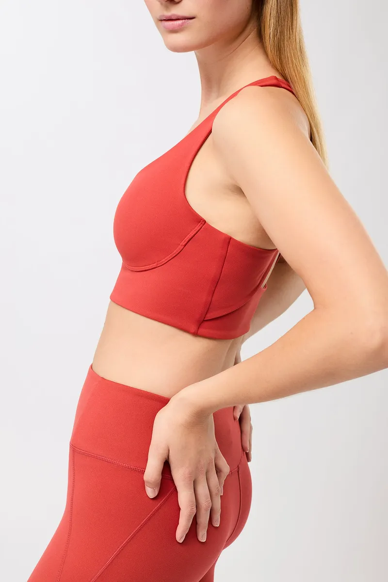 mandala MANDALA Damen vegan Sport Bh Siena, Rot, – Produktbild 2 von 2