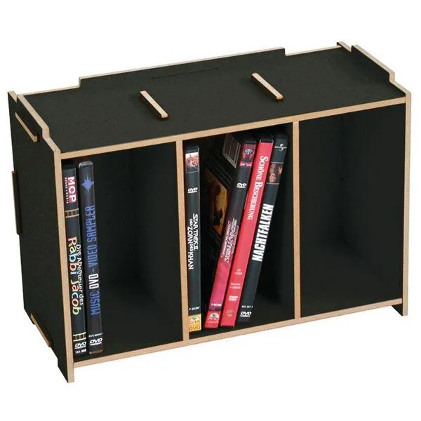 WERKHAUS WERKHAUS Medienbox DVD (stapelbar), Schwarz, – Produktbild 1 von 4