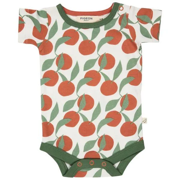 Pigeon by Organics for Kids Pigeon by Organics for Kids Kinder-Kurzarmbody mit Aufdruck, Orange-grün (orangenaufdruck), – Produktbild 1 von 1