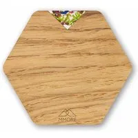 MMore MMORE Untersetzer aus Holz - Amerikanischer Nussbaum, Eichenholz und organische Materialien / 4er-Set Untersetzer, Kristallwiese, – Produktbild 1 von 2