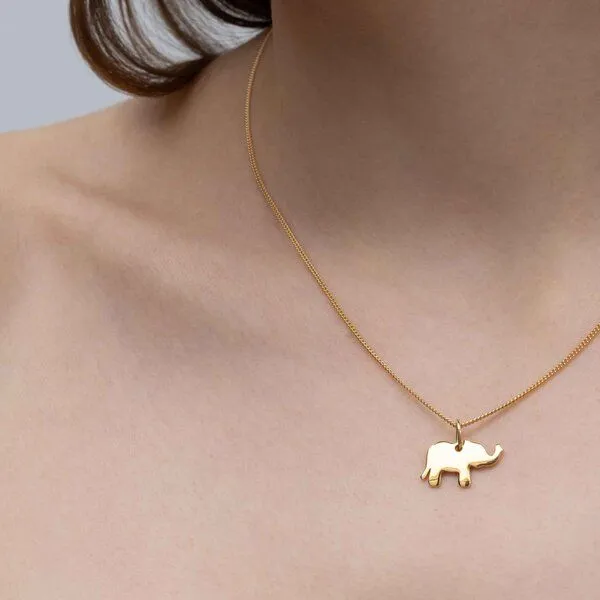 fejn jewelry fejn jewelry Kette 'elephant' mit Elefant Anhänger, Gold, – Produktbild 4 von 4