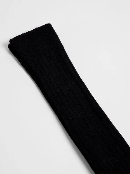 LANIUS LANIUS Kniestrümpfe aus Bio-Baumwolle, Rippe (schwarz-black), – Produktbild 2 von 3