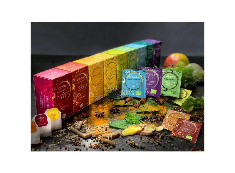 Creano Tee 60x “Calm down” Biotee-Mix (Wellness-Tee,Sanfte Stimmung,Abend-Tee)*, 1 x 60 St. – Produktbild 1 von 5
