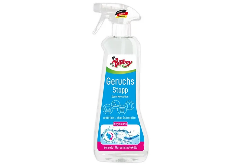 poliboy Aktiv Geruchs Stopp - 500ml Reinigungsspray (verbannt schlechte Gerüche von Oberflächen - Made in Germany) – Produktbild 1 von 5