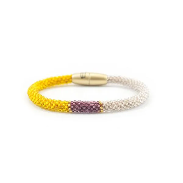 Sakiba Sakiba Armband Svelte Tricolor, Senf-violett, – Produktbild 1 von 4