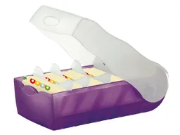 HAN HAN Karteikartenbox "CROCO" DIN A8 quer, mit 100 Karten, transluzent-lila – Produktbild 1 von 1