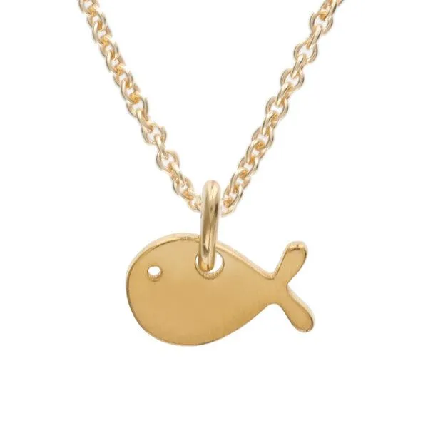 BELLYBIRD Jewellery BELLYBIRD Jewellery Halskette - kleiner Fisch (Wal), Anhänger/ Silber/ Silber vergoldet, Silver, – Produktbild 2 von 4