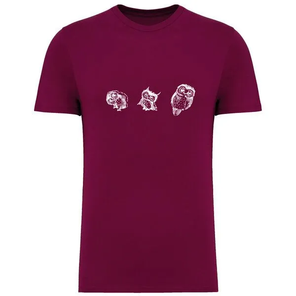 Greenspired Greenspired Basic Bio T-Shirt Three Owls 155g/m² XXS - 4 XL", Lila, – Produktbild 1 von 1