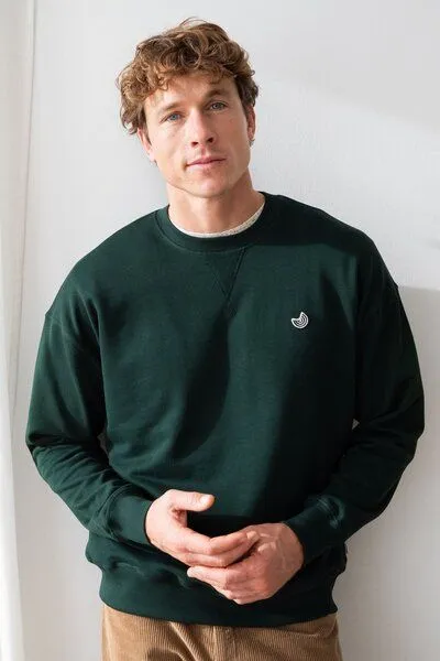 TWOTHIRDS TWOTHIRDS Sweatshirt aus Bio-Baumwolle Hagenmiddle, Dark green, – Produktbild 3 von 3