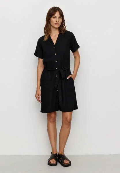 recolution Damen Kleid aus Leinen und LENZING ECOVERO Viskose Mix - YUCCA - recolution, Black (schwarz), – Produktbild 1 von 4