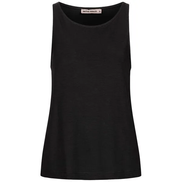 NATIVE SOULS NATIVE SOULS Lyocell Classic Top Damen, Black, – Produktbild 1 von 1