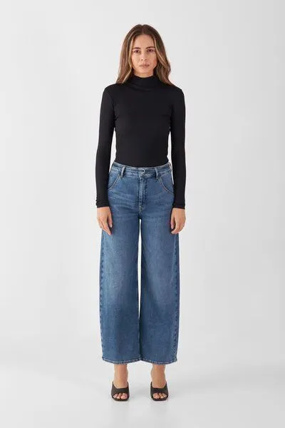 DAWN DAWN Jeans BLINK Wide Barrel Vintage Blue – Produktbild 3 von 4