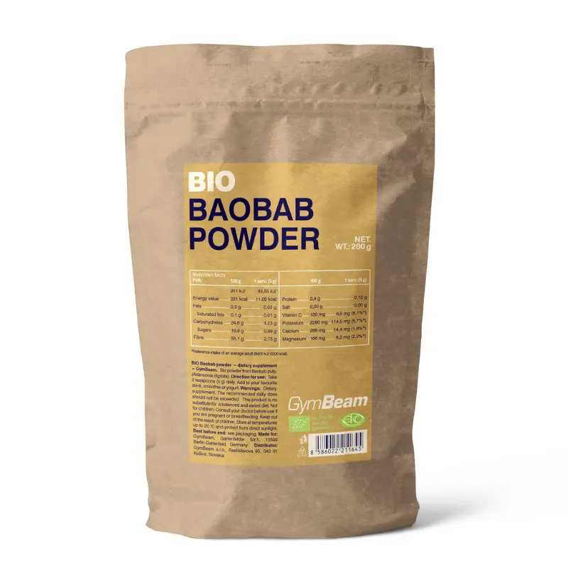 GymBeam Bio GymBeam BIO Baobab Pulver 200 g – Produktbild 1 von 1