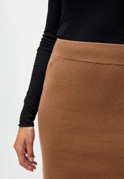 ARMEDANGELS ARMEDANGELS BEKAA - Damen Strickrock aus Bio-Baumwolle, Dark caramel, – Produktbild 3 von 4