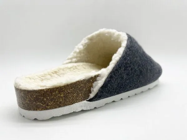 thies Veganer "thies ® Organic Bio Clog" aus zertifizierter Biobaumwolle, Dark grey (dunkelgrau), – Produktbild 3 von 4