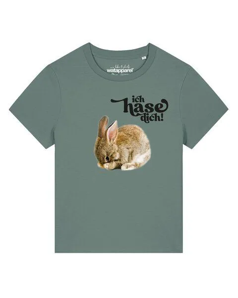 watapparel watapparel T-Shirt Frauen Ich hase dich!, Green bay, – Produktbild 1 von 2