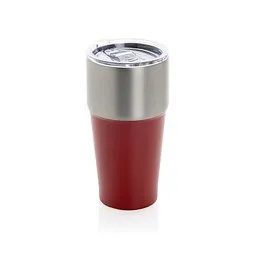 XD Collection Fluid Becher aus RCS-zertifiziert recyceltem Stahl, 500ml, rot – Produktbild 1 von 1