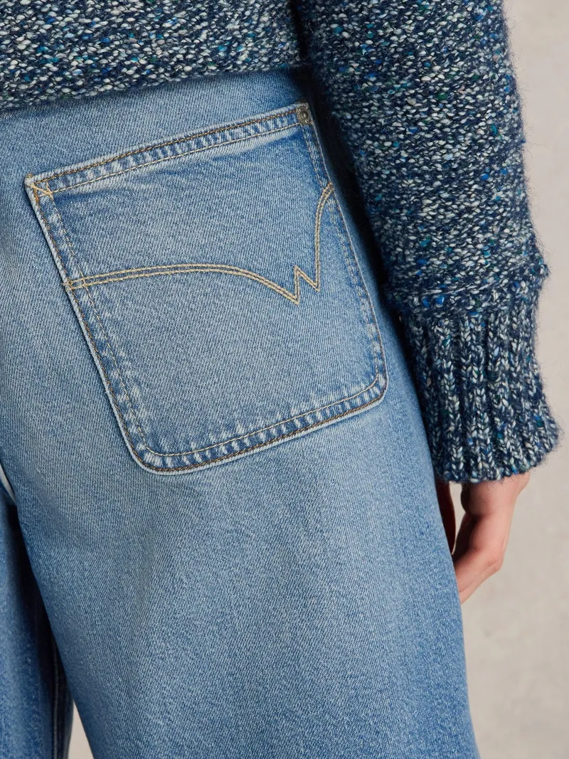 White Stuff 7/8-Jeans Tia mit weitem Bein - 52/R, Denim, – Produktbild 3 von 4