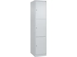 C+P C+P Schließfachschrank Classic PLUS, 3 Fächer, 1850x400x500mm, Lichtgrau/Lichtgrau – Produktbild 1 von 1